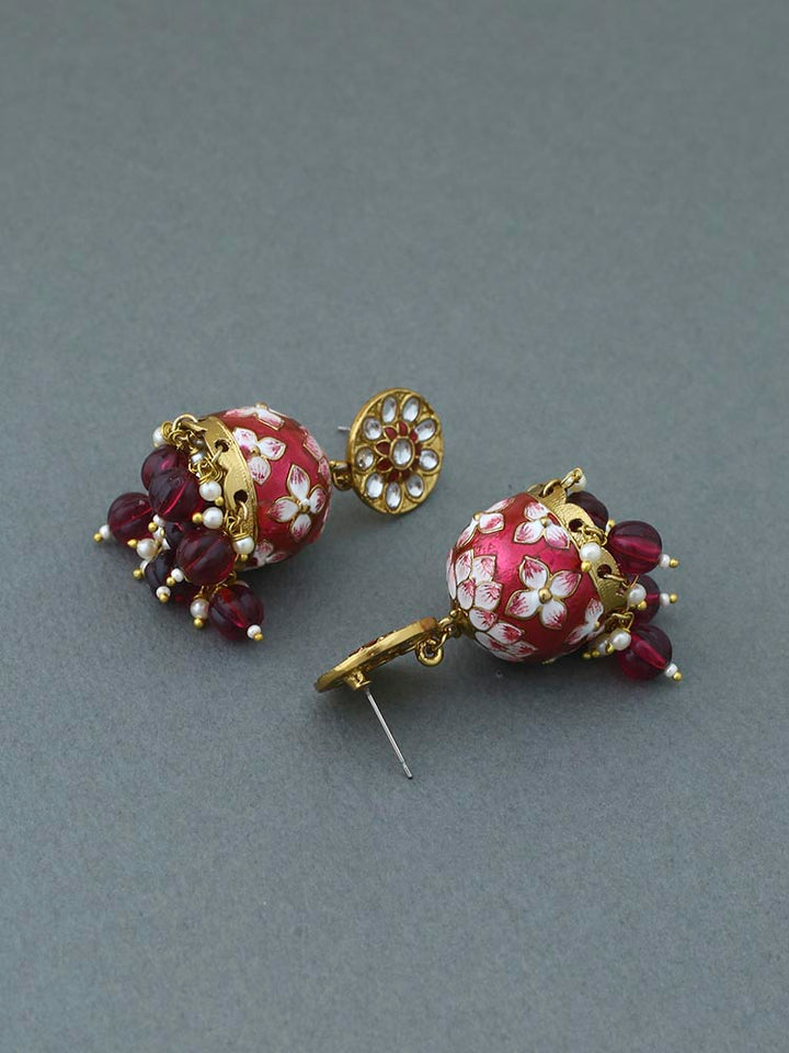 Maroon Kabini Jhumkis
