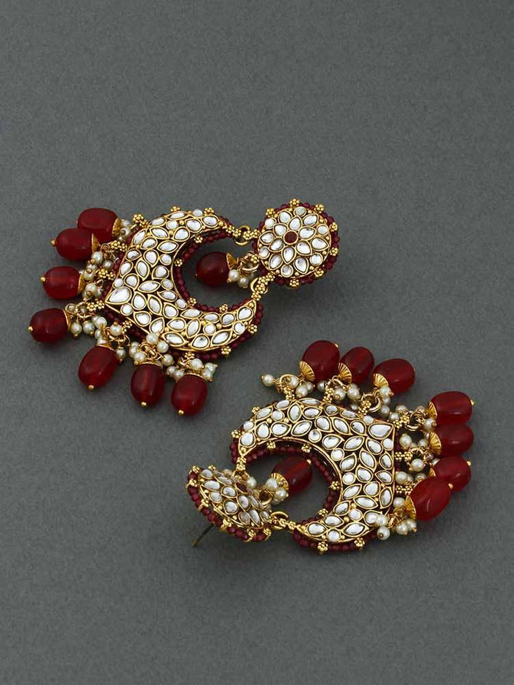 Maroon Karn Chaandbalis - Bling Bag