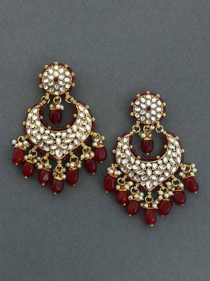 Maroon Karn Chaandbalis - Bling Bag