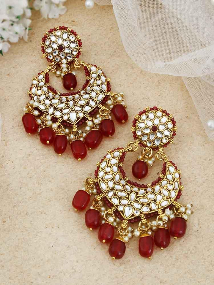 Maroon Karn Chaandbalis - Bling Bag