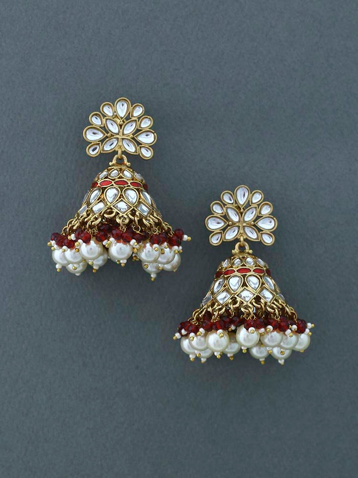 Maroon Koyna Jhumkis