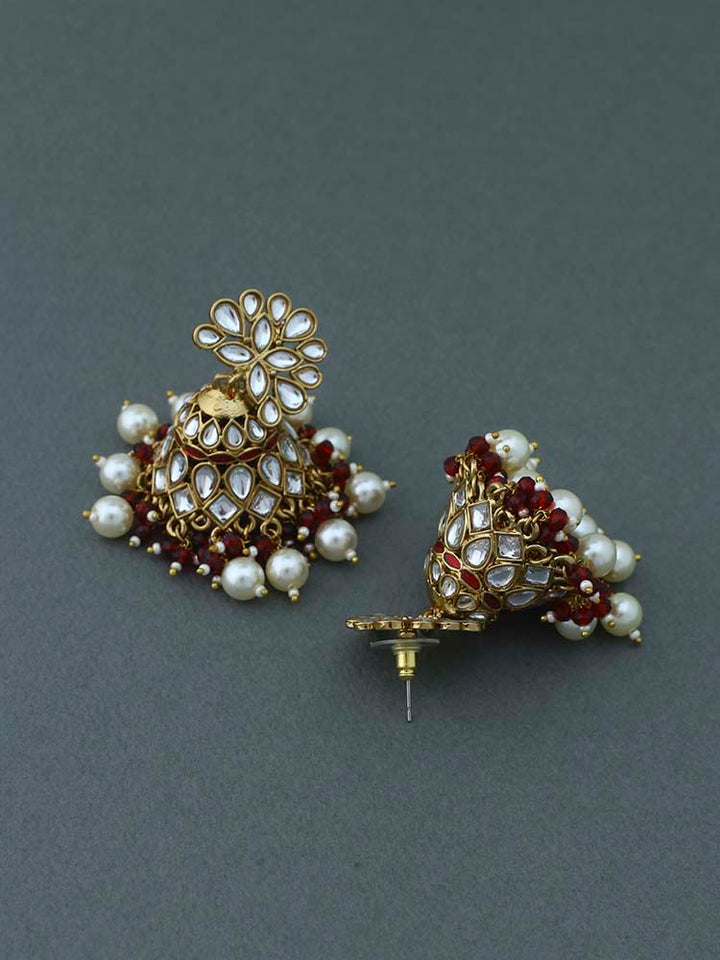 Maroon Koyna Jhumkis