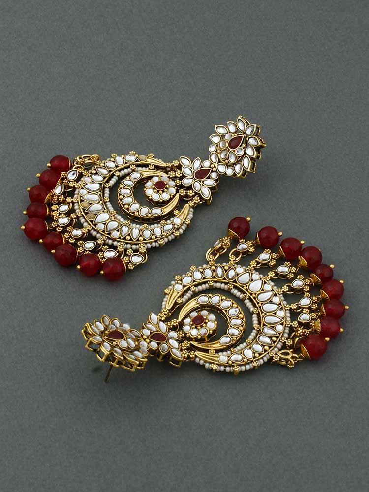 Maroon Sakhi Chaandbalis - Bling Bag