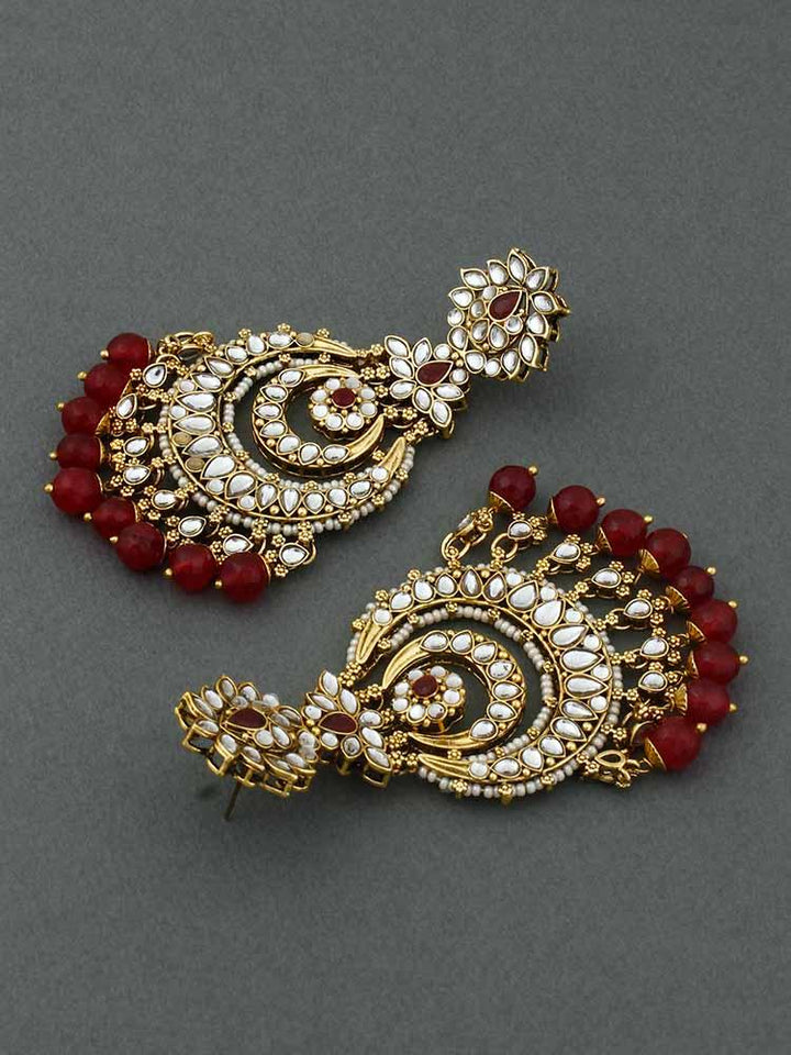 Maroon Sakhi Chaandbalis - Bling Bag