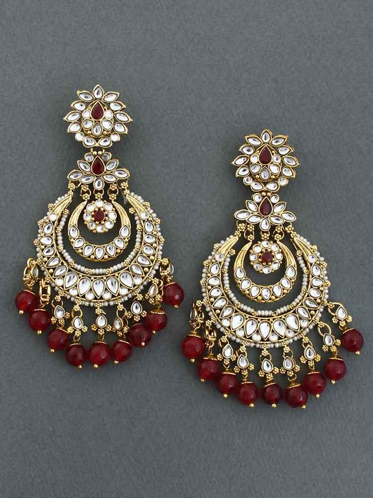 Maroon Sakhi Chaandbalis - Bling Bag