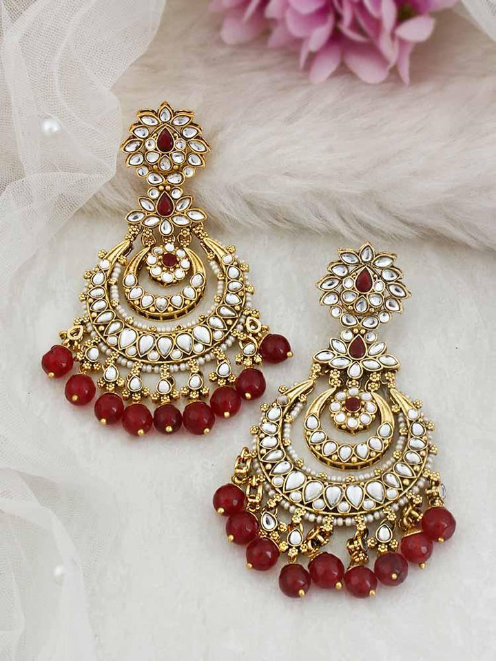 Maroon Sakhi Chaandbalis - Bling Bag