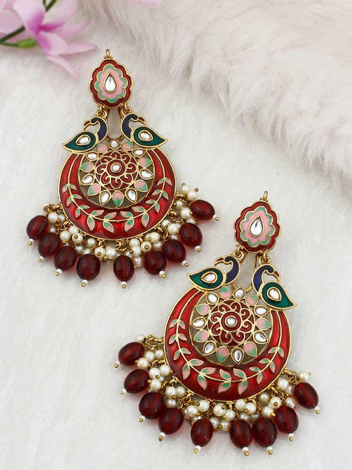 Maroon Sangini Chandbalis - Bling Bag
