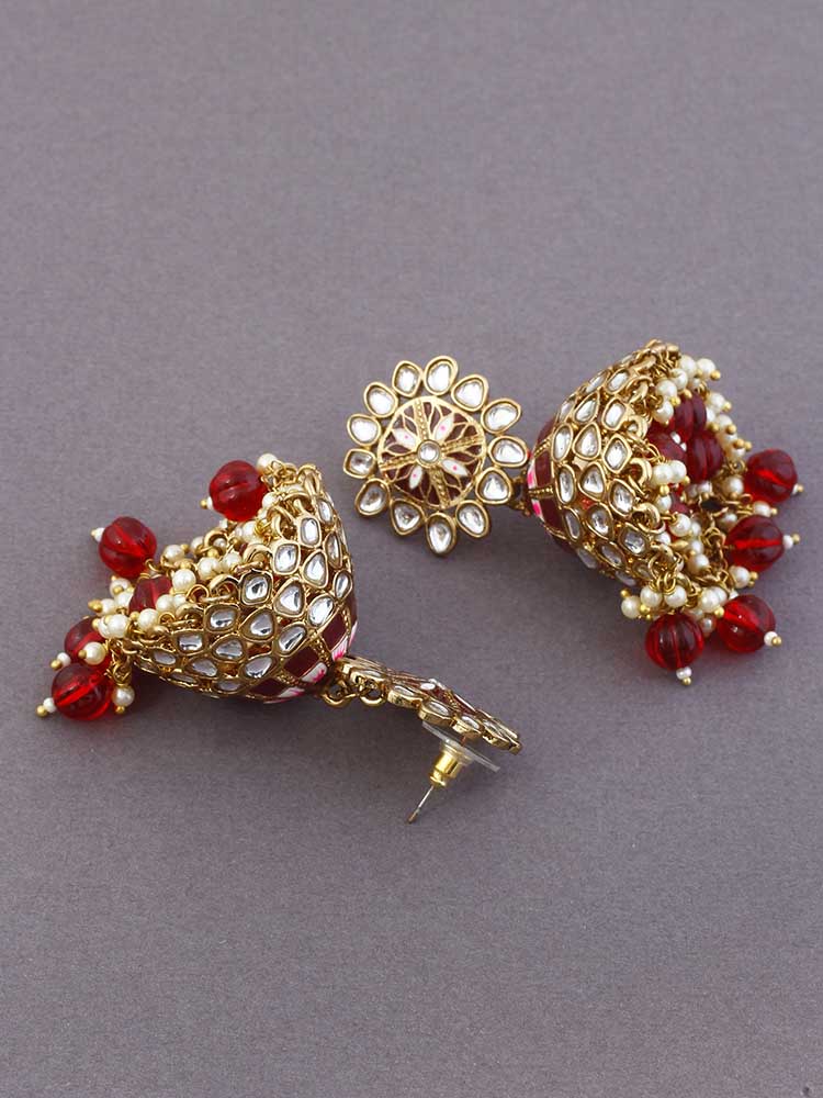 Maroon Yaalini Jhumkis