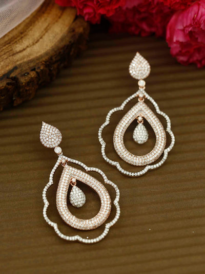 earrings - Bling Bag Mary Rosegold Zirconia Earrings