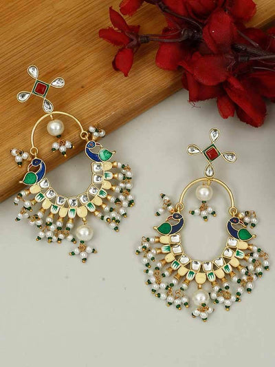 earrings - Bling Bag Milky Rahi Dangler Earrings