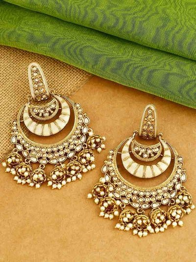 earrings - Bling Bag Golden Fiona Designer Jhumkis