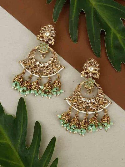earrings - Bling Bag Mint Bella Jhumki Earrings