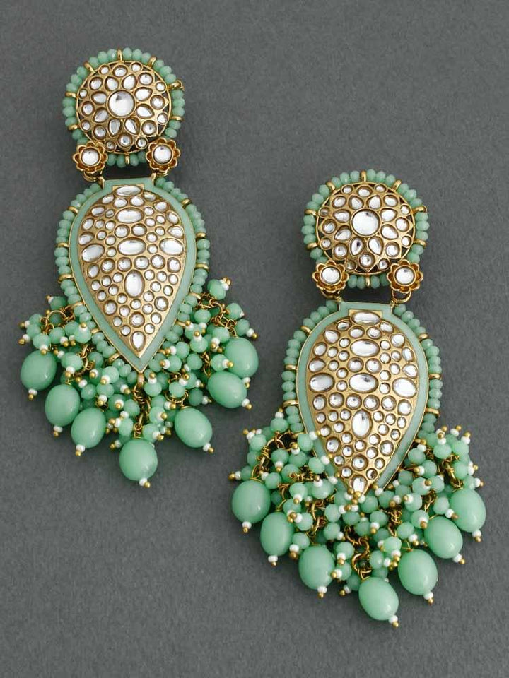Mint Chaitali Designer Earrings - Bling Bag