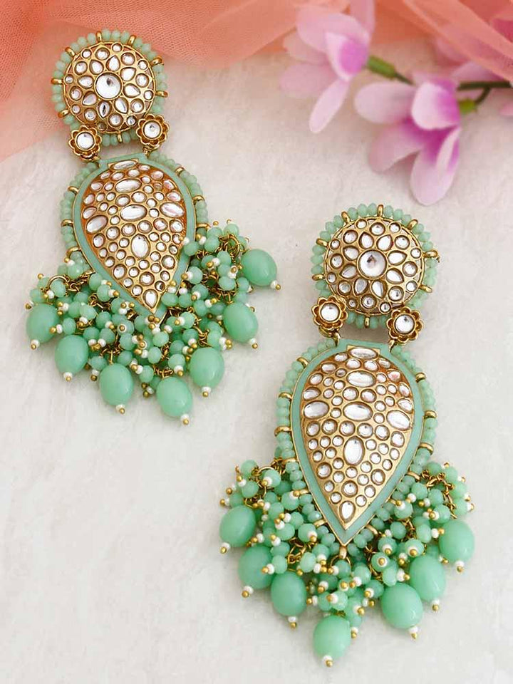 Mint Chaitali Designer Earrings - Bling Bag