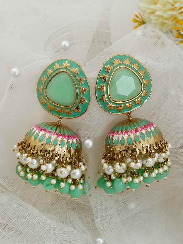 Mint Chetaki Jhumkis - Bling Bag