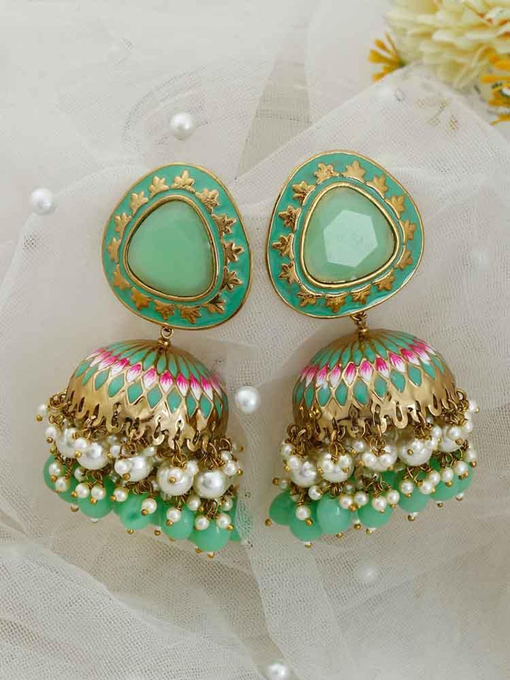 Mint Chetaki Jhumkis - Bling Bag