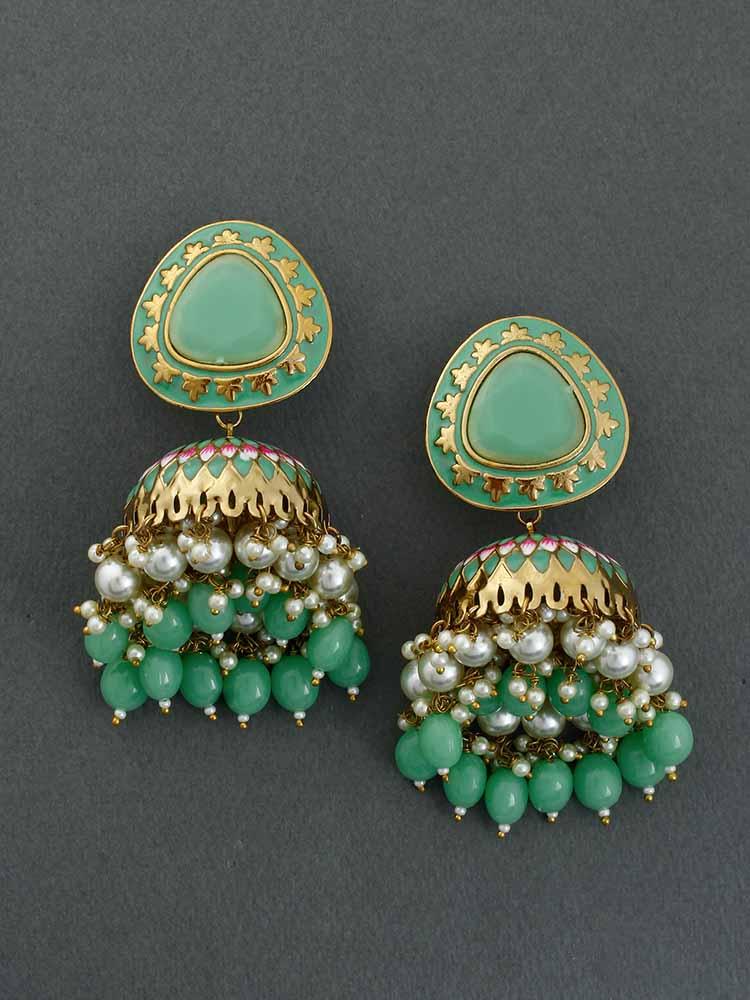 Mint Chetaki Jhumkis - Bling Bag