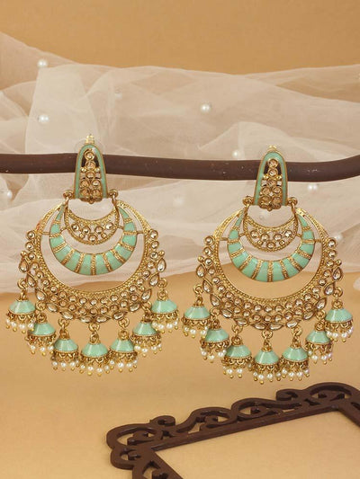 earrings - Bling Bag Mint Fiona Designer Jhumkis