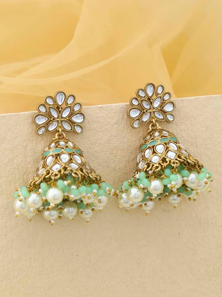Mint Koyna Jhumkis - Bling Bag