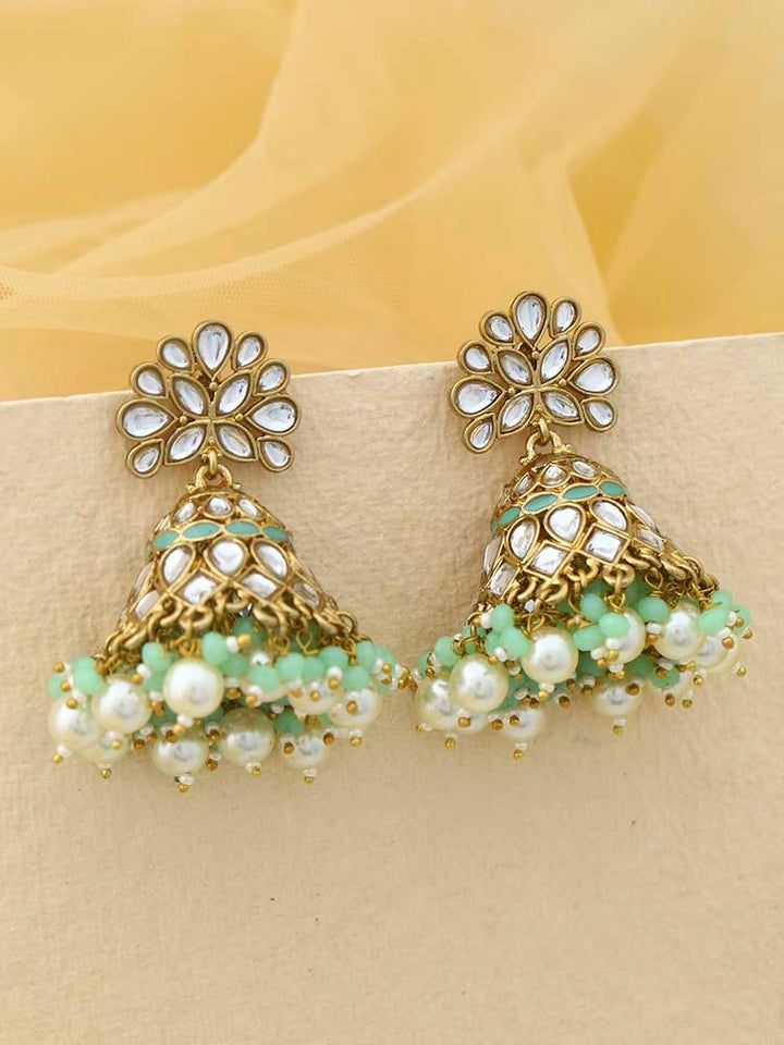 Mint Koyna Jhumkis - Bling Bag