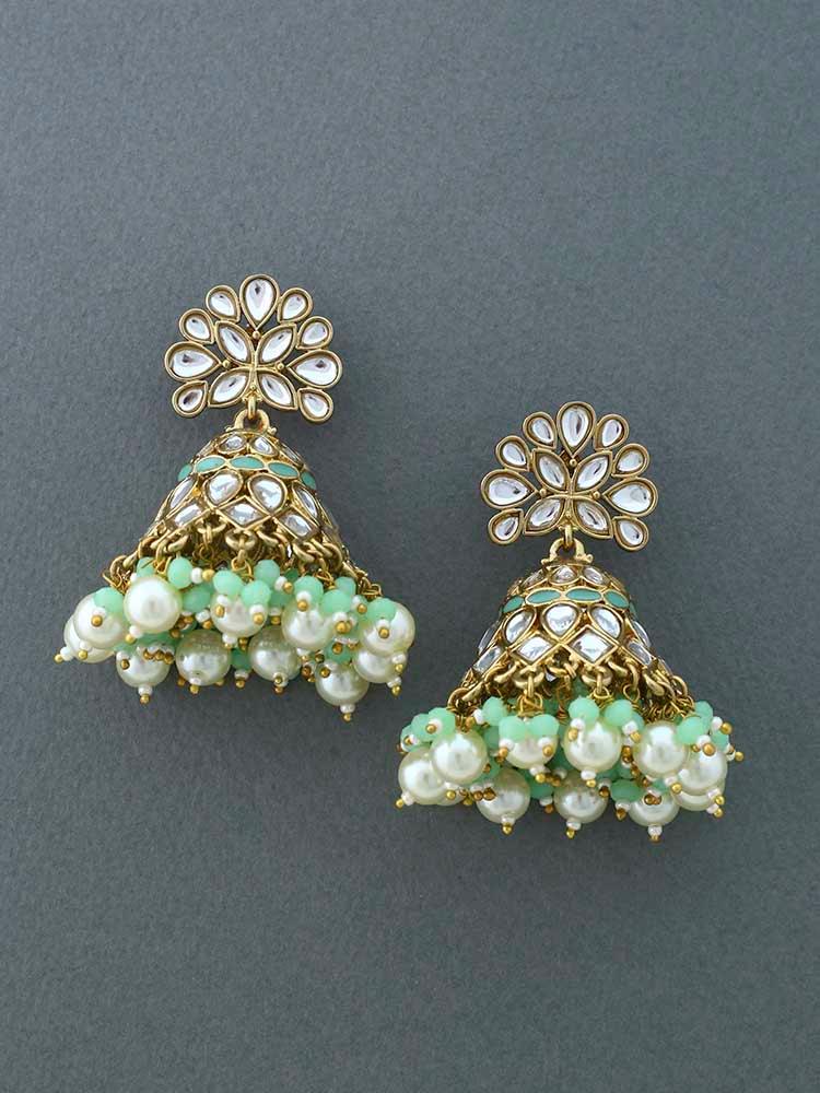 Mint Koyna Jhumkis - Bling Bag