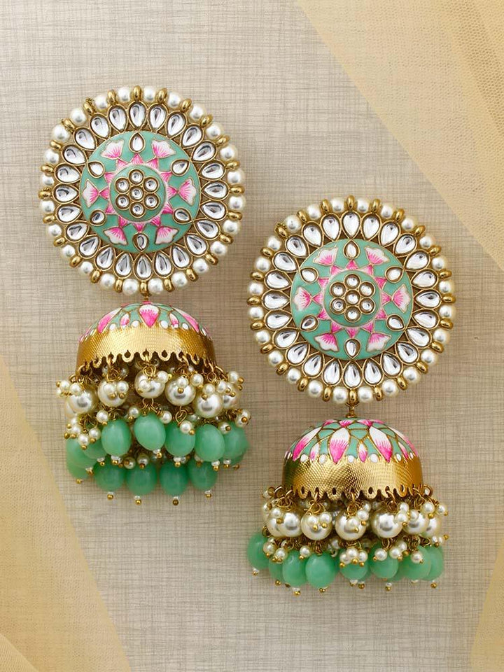 Mint Kritika Jhumkis - Bling Bag