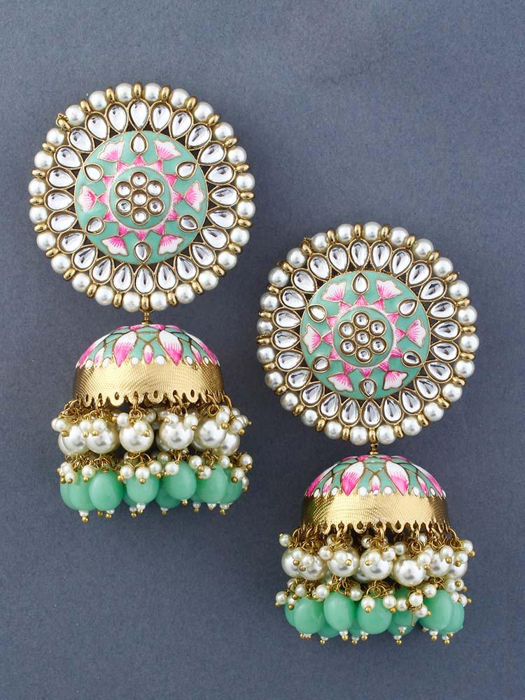 Mint Kritika Jhumkis - Bling Bag