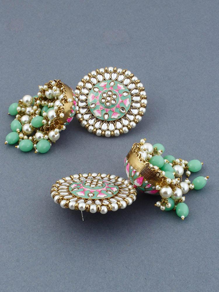 Mint Kritika Jhumkis - Bling Bag