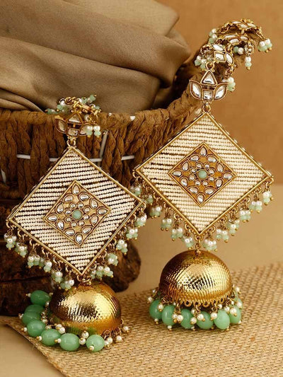 earrings - Bling Bag Mint Minakshi Sahara Jhumki
