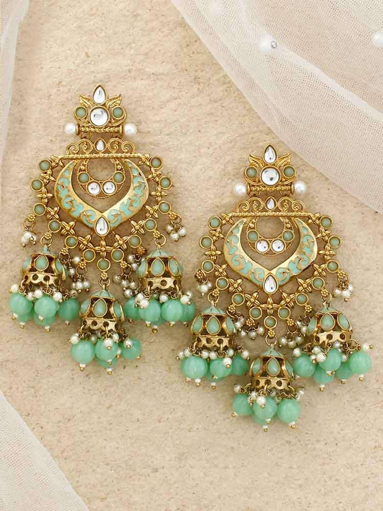 Mint Nityanta Jhumkis - Bling Bag