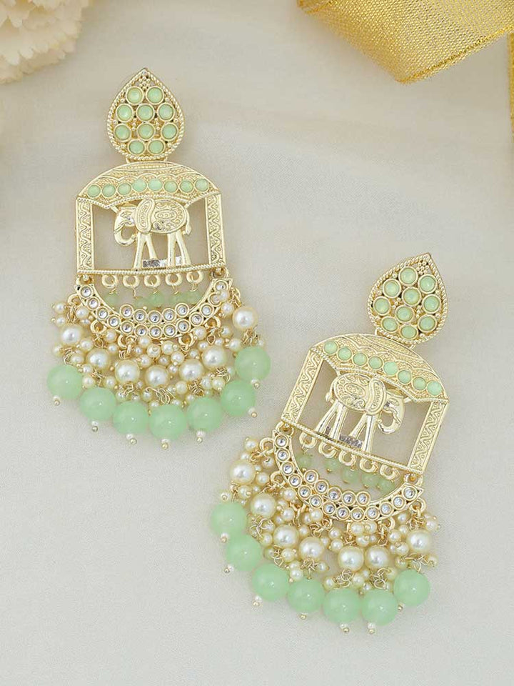 Mint Ripal Earrings