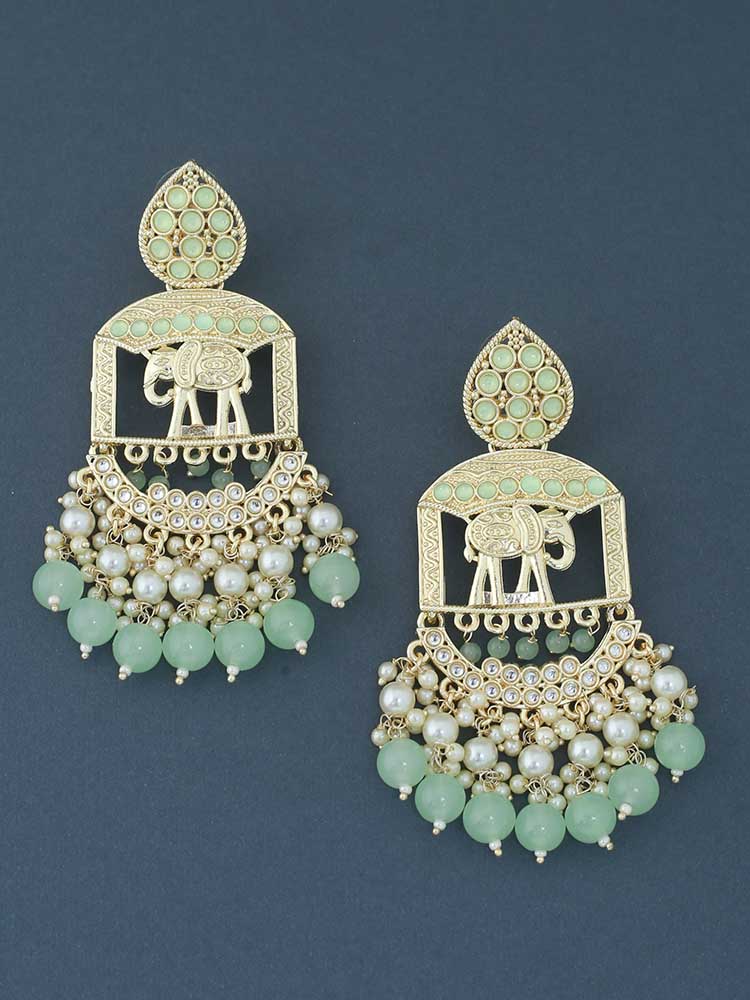 Mint Ripal Earrings