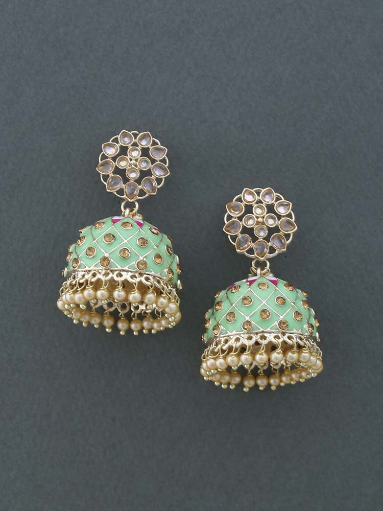 Mint Shipra Jhumkis