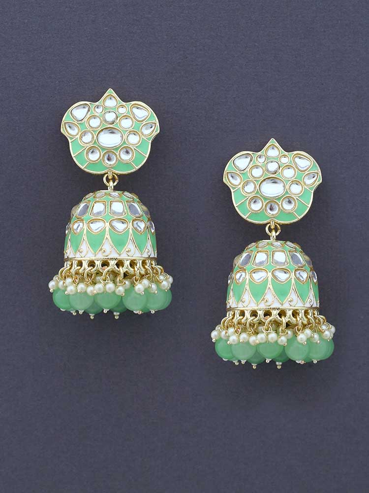 Mint Shirin Jhumkis