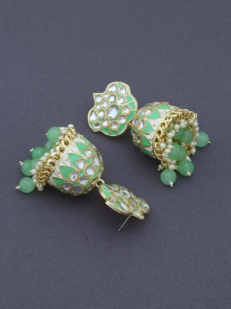 Mint Shirin Jhumkis