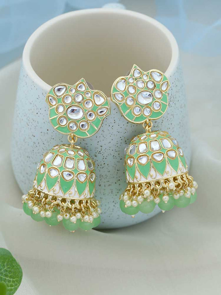 Mint Shirin Jhumkis