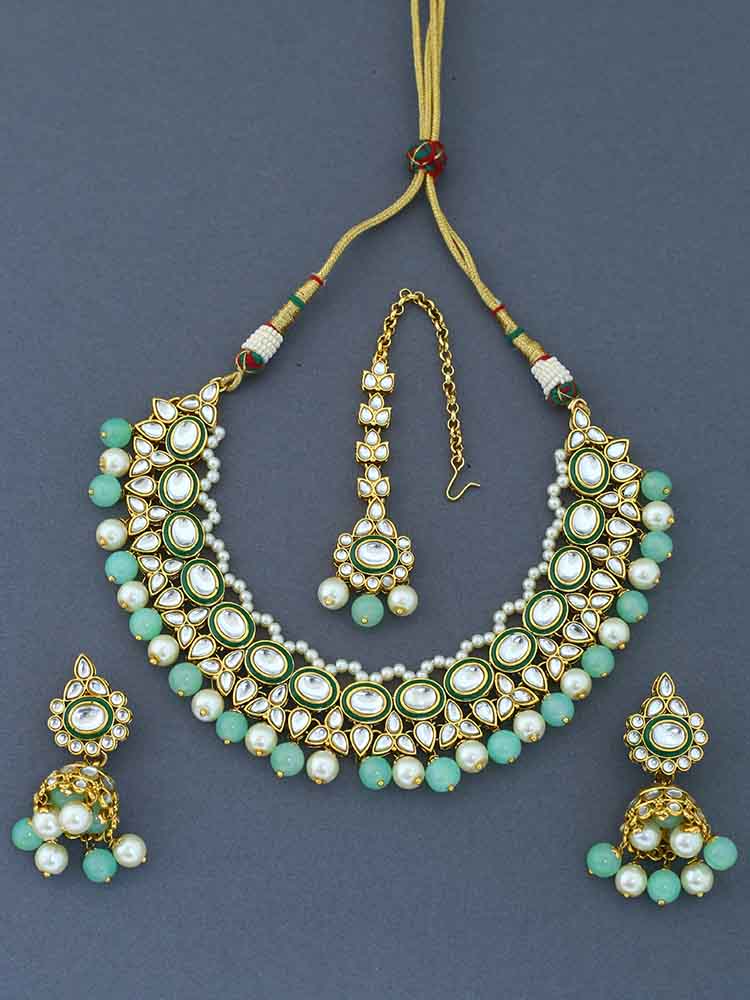 Mint Tavasya Kundan Jewellery Set