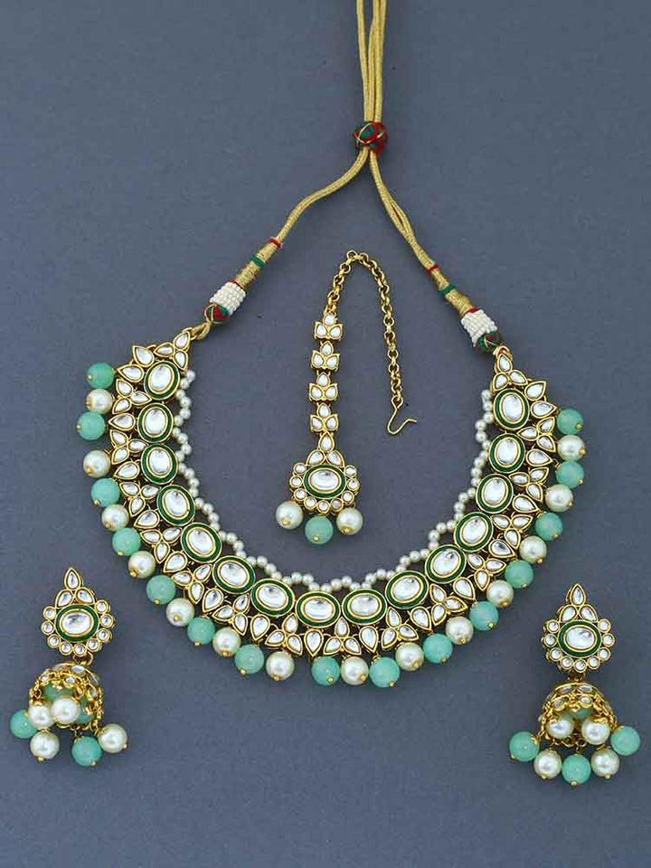 Mint Tavasya Kundan Jewellery Set
