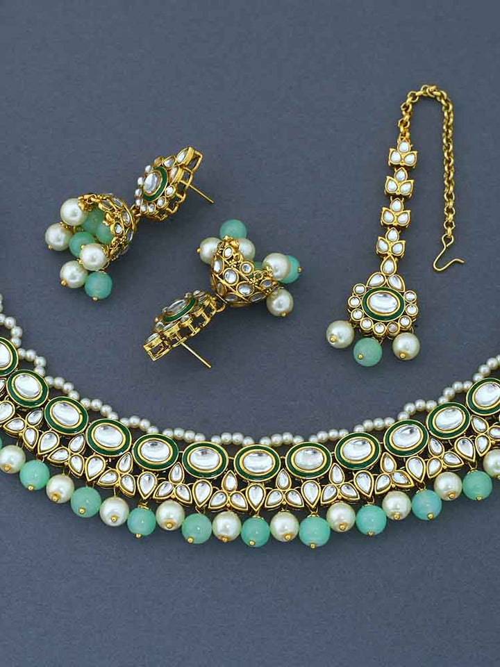 Mint Tavasya Kundan Jewellery Set