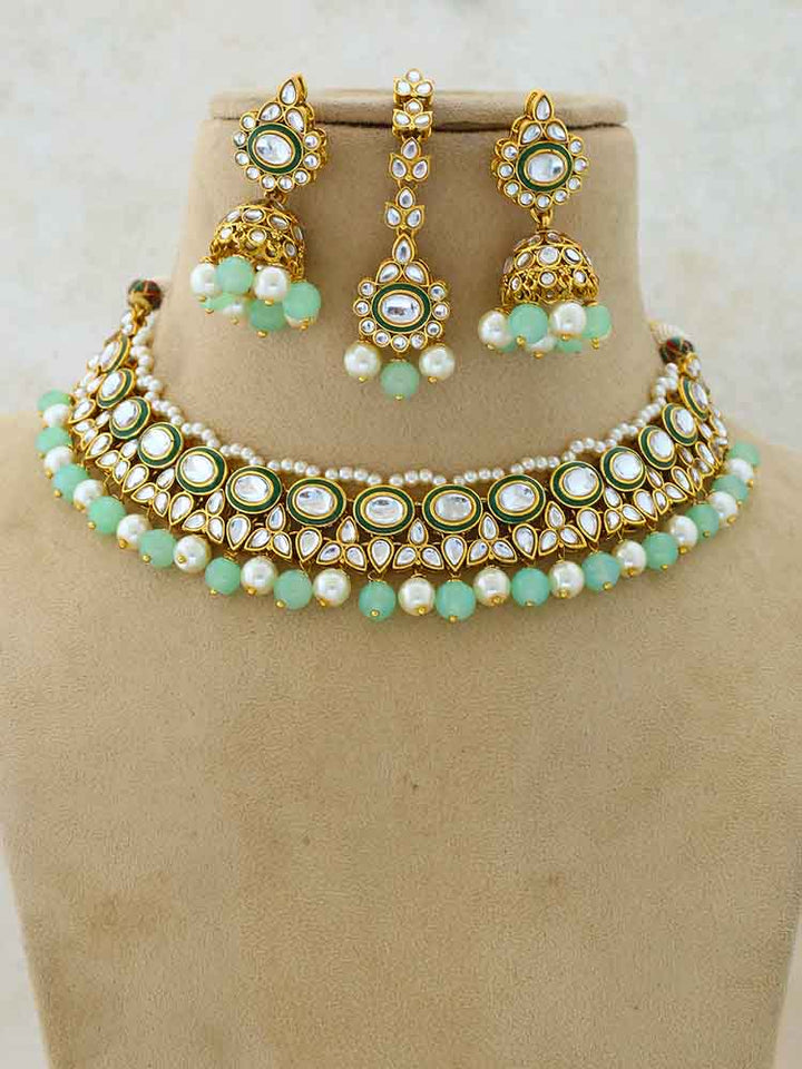 Mint Tavasya Kundan Jewellery Set