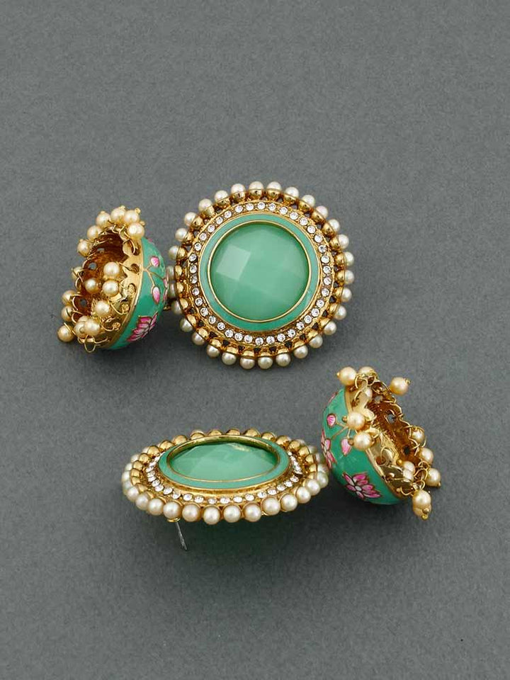 Mint Virat Jhumkis - Bling Bag