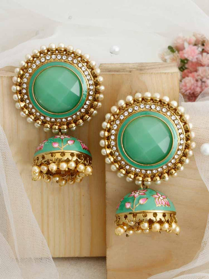 Mint Virat Jhumkis - Bling Bag
