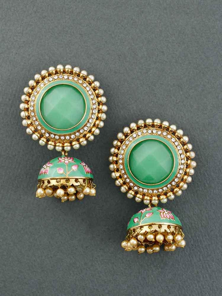 Mint Virat Jhumkis - Bling Bag