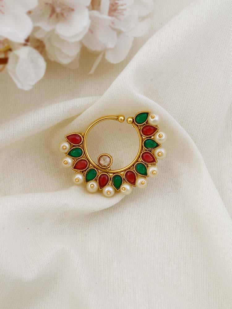 Multicolour Tanvi Press Nosepin - Bling Bag