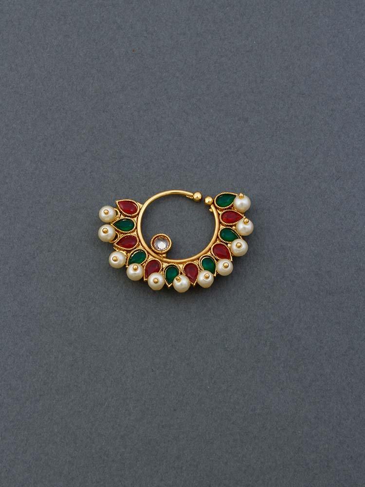 Multicolour Tanvi Press Nosepin - Bling Bag