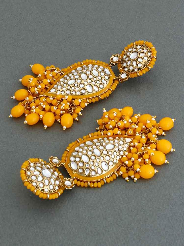 Mustard Chaitali Designer Earrings - Bling Bag