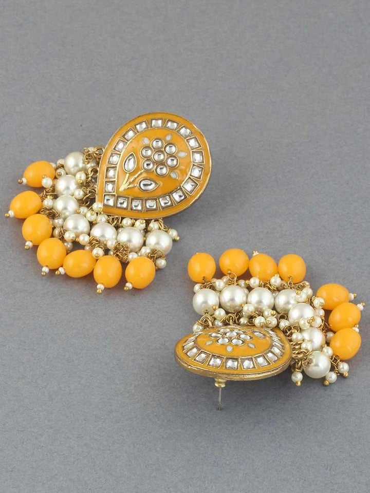 Mustard Charmi Designer Earrings - Bling Bag