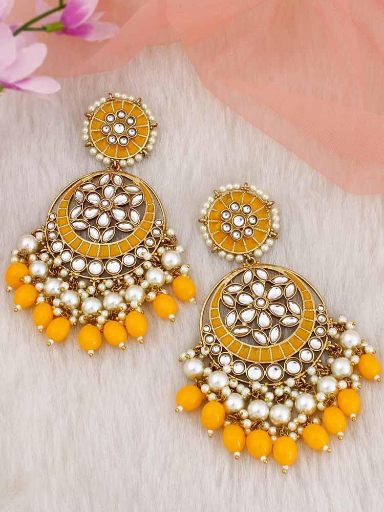 Mustard Deepika Chandbalis - Bling Bag