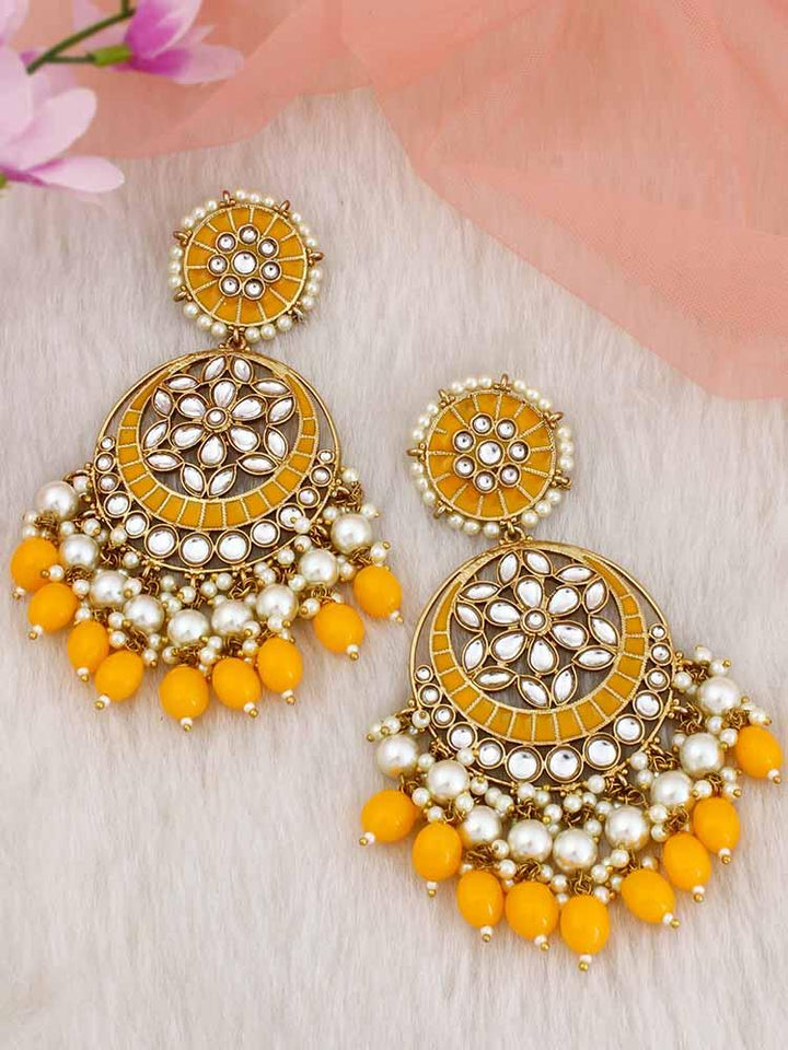 Mustard Deepika Chandbalis - Bling Bag