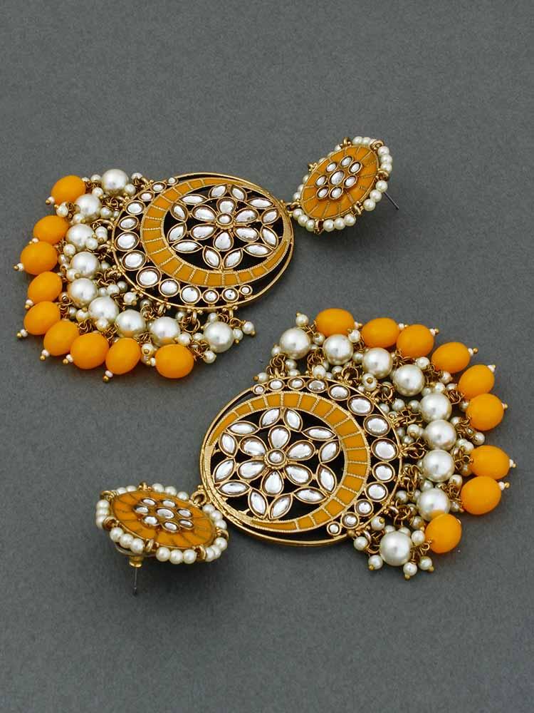 Mustard Deepika Chandbalis - Bling Bag